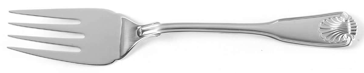 London Shell-Continental (Stainless) Medium Solid Cold Meat Serving Fork by Towle Silver-1