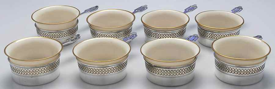 18674D (Sterling, Hollowware) (Set of 8) Ramekin with Lenox Liner by Tiffany & CO SILVER-1
