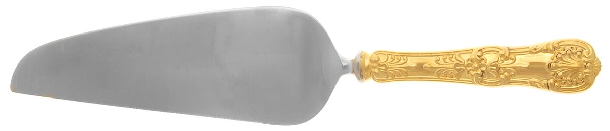 English King Gold (Str, 1885, Gold Vermeil) Pie and Cake Server with Stainless Blade by Tiffany & CO SILVER-1