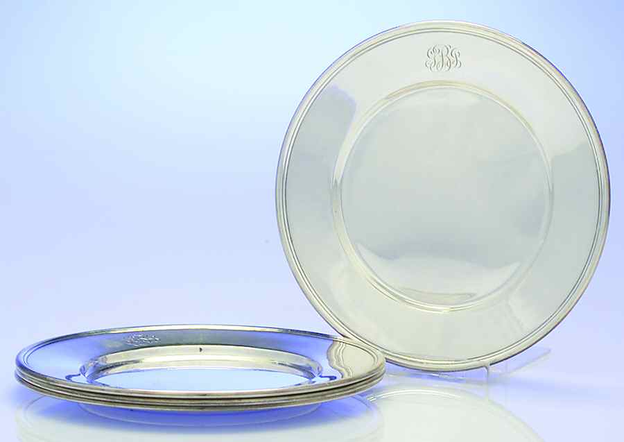 1463 (Sterling, Hollowware) Bread & Butter Plate - Set of 4 by Tiffany & CO SILVER-1