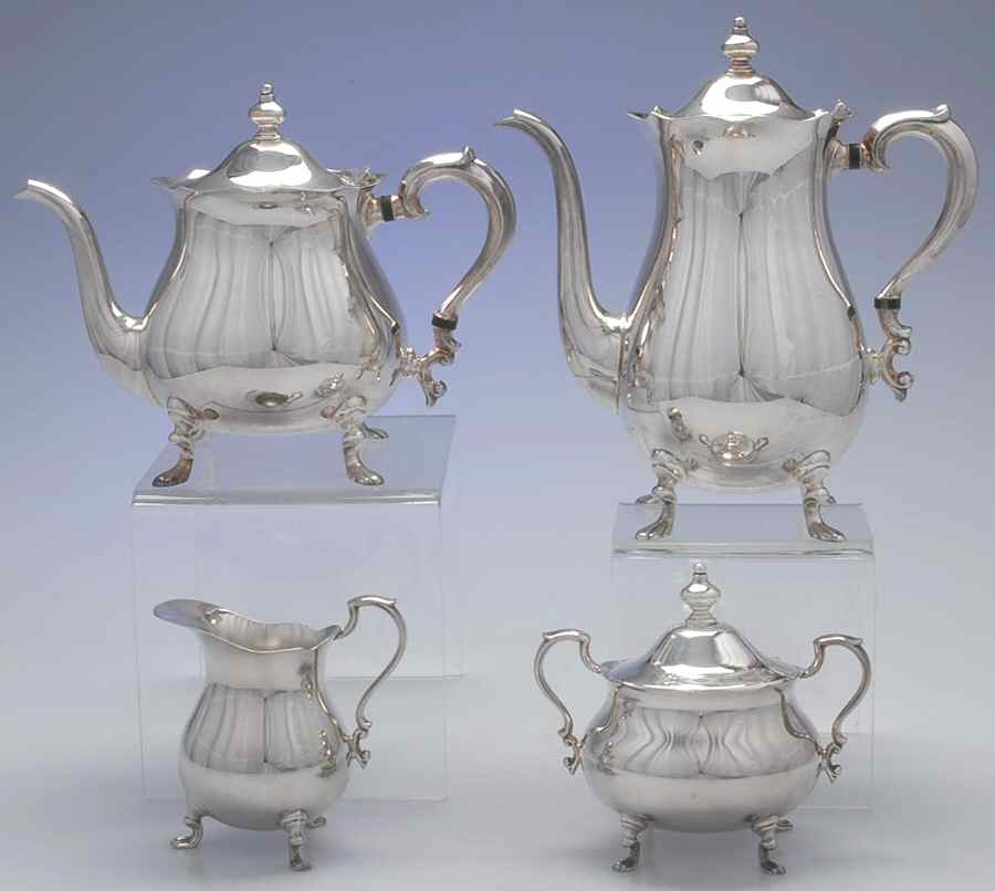43311 (Silverplate, Hollowware) (4 Piece) Silverplate Tea Set by Towle Silver-1