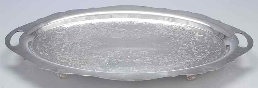 43311 (Silverplate, Hollowware) Large Silverplate Waiter Tray by Towle Silver-1