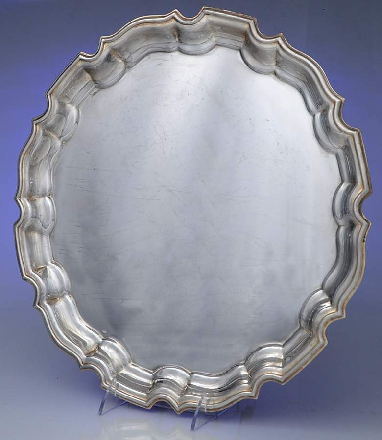 Chippendale (Silverplate, Hollowware) 14" Round Tray by Towle Silver-1