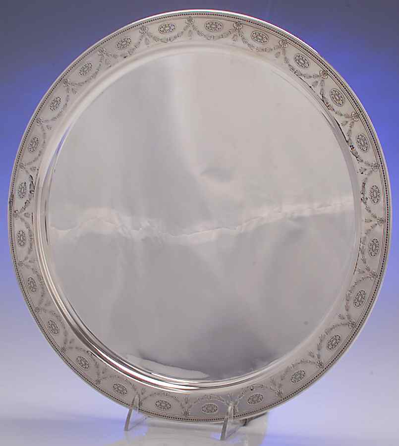 20380A (Sterling, Hollowware) 14" Round Tray by Tiffany & CO SILVER-1