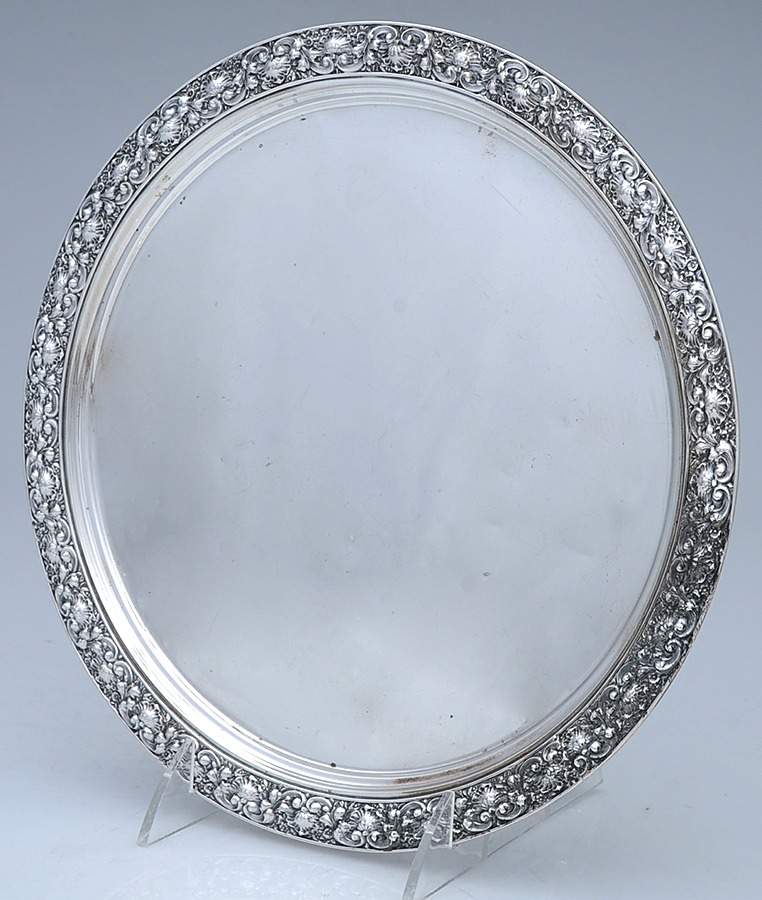 4686 (Sterling, Hollowware) 10" Round Tray by Tiffany & CO SILVER-1