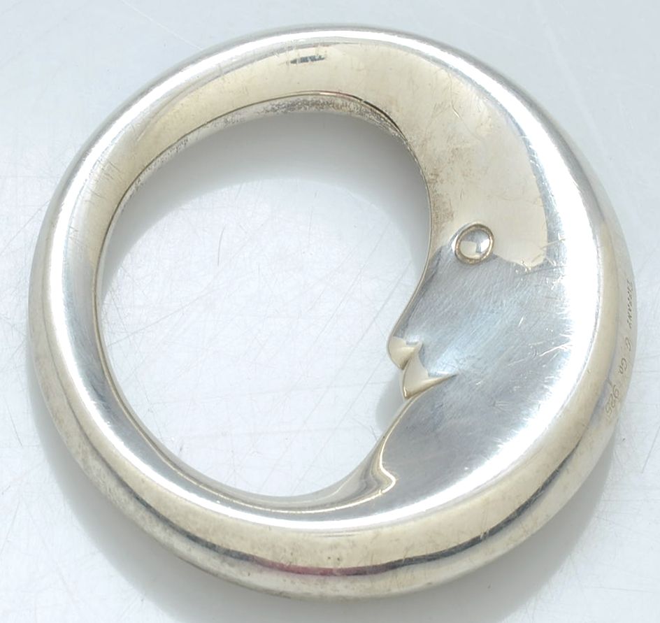Man in the Moon (Sterling) Baby Rattle by Tiffany & CO SILVER-1