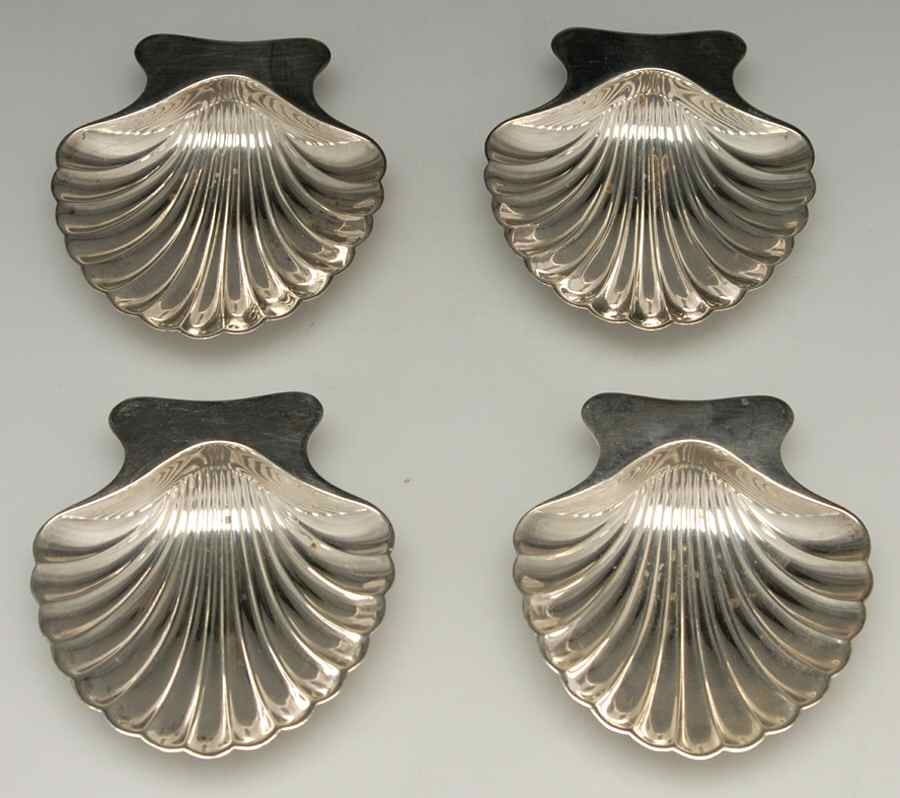 22479 (Sterling, Hollowware) Sterling Nut Dish - Set of 4 by Tiffany & CO SILVER-1