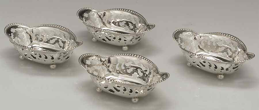 13732 (Sterling, Hollowware) Sterling Nut Dish - Set of 4 by Tiffany & CO SILVER-1
