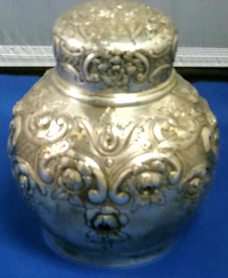 4824 (Sterling, Hollowware) Tea Caddy & Lid by Tiffany & CO SILVER-1