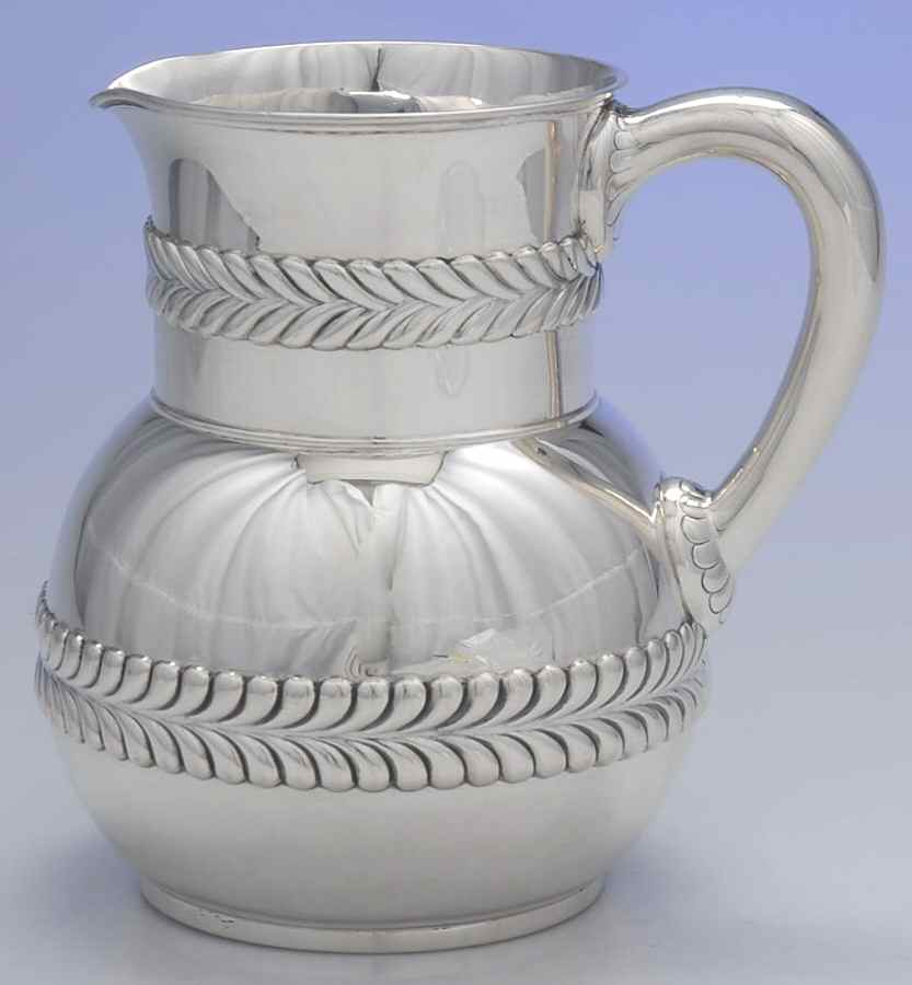 Wave Edge (Sterling, 1884, Laurel, Hollowware) 64 Oz Water Pitcher by Tiffany & CO SILVER-1