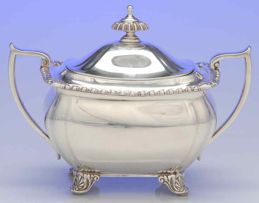 22034 (Sterling, Hollowware) Sugar Bowl & Lid by Tiffany & CO SILVER-1