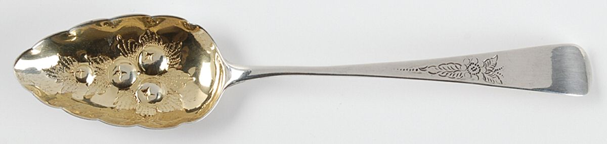 TDQ1(Sterling) Solid Berry/Casserole Spoon w/ Raised Bowl by Thomas Shepherd-1
