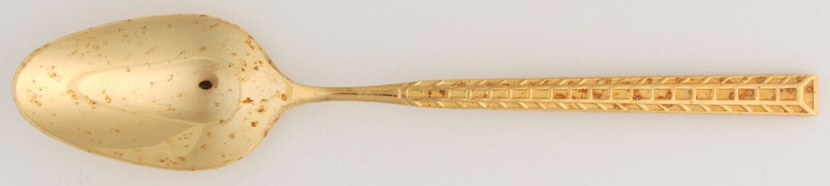 Mondrian-(Gold Electroplate) Place/Oval Soup Spoon by Towle Silver-1