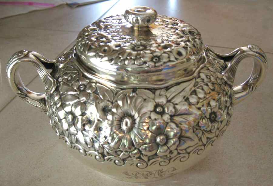 6349 (Sterling Hollowware) Sugar Bowl & Lid by Tiffany & CO SILVER-1