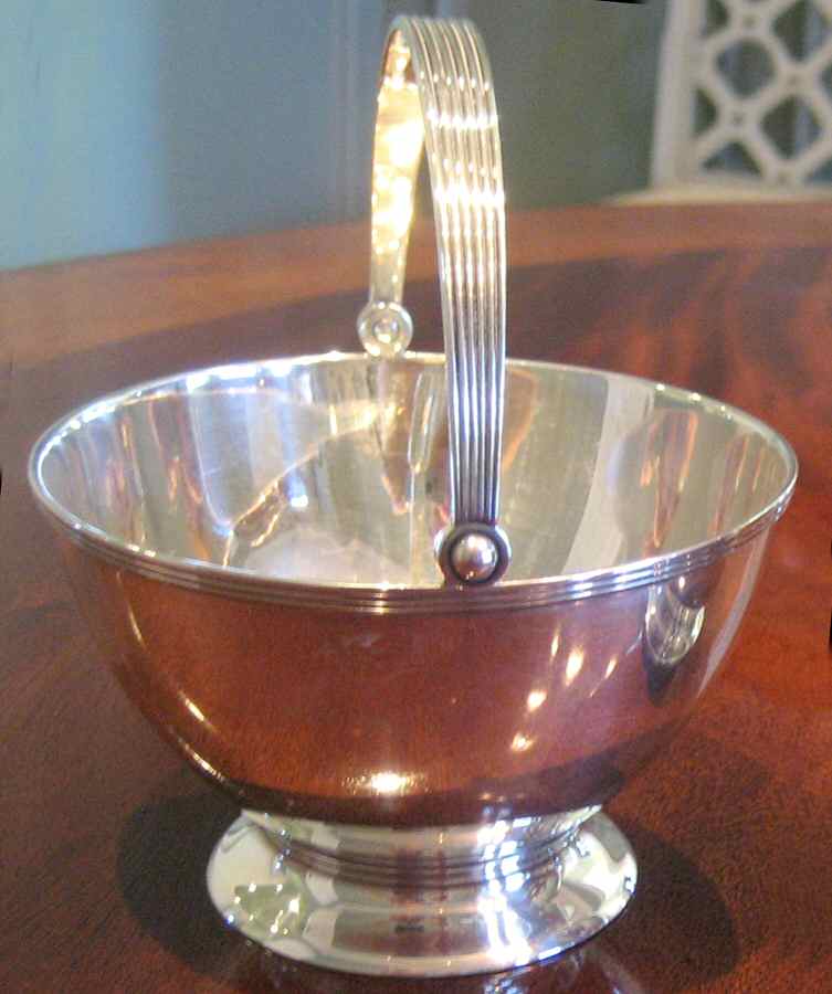 18122-16423B (Sterling, Hollowware) Handled Open Sugar Basket by Tiffany & CO SILVER-1