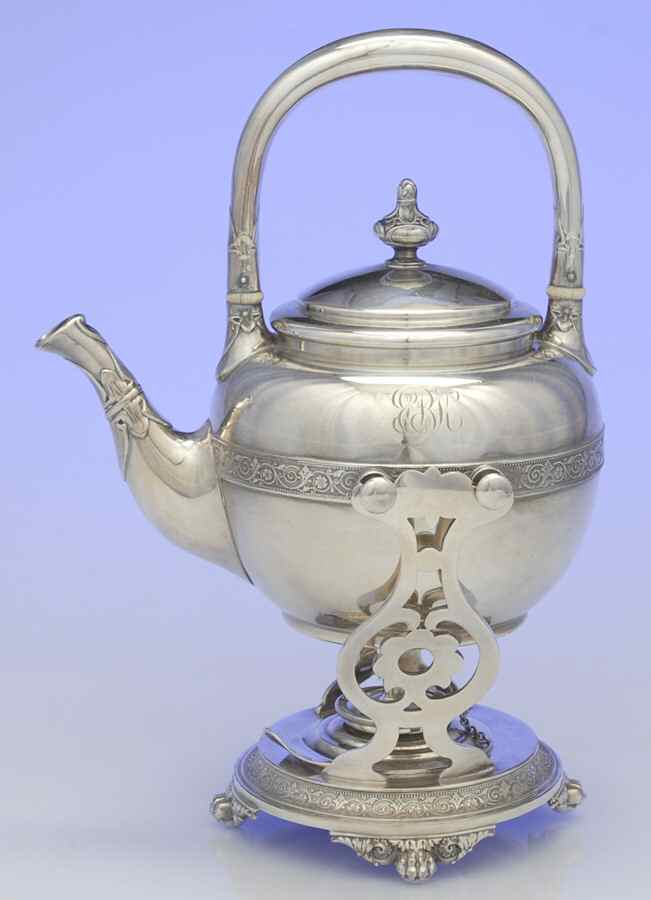 9330 (Silverplate, Hollowware) Mini Kettle, Stand & Burner by Tiffany & CO SILVER-1