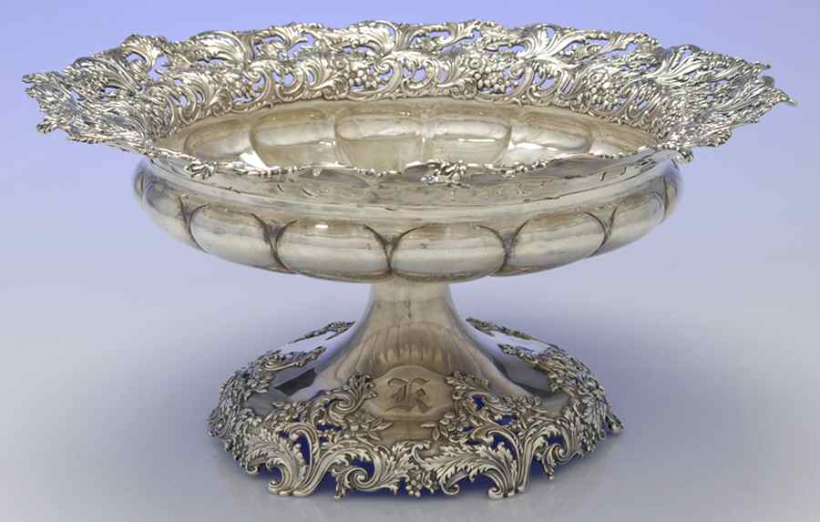 284 (Sterling, Hollowware) Round Sterling Footed Centerpiece by Tennant Company-1