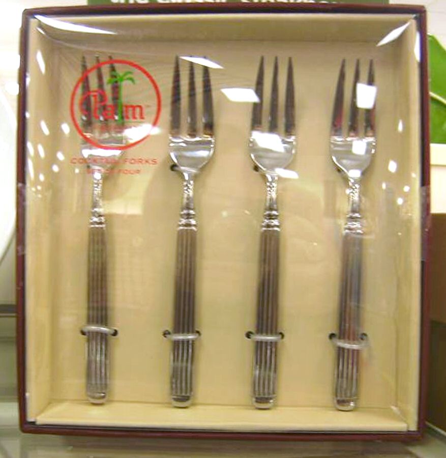 TPM4 (Stainless) Cocktail/Seafood Fork by The Palm Restaurant-1