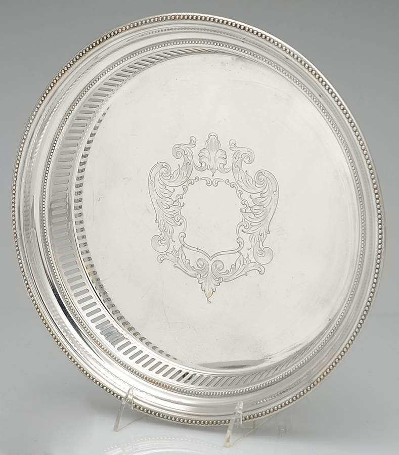 6680 (Silverplate, Hollowware) 12" Gallery Tray by Towle Silver-1