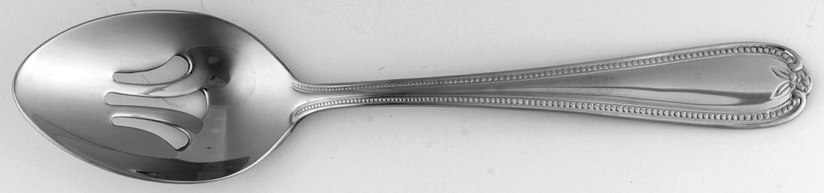 Old World Bead-Round Tip (Stainless) Pierced Tablespoon (Serving Spoon) by Temp-Tations-1