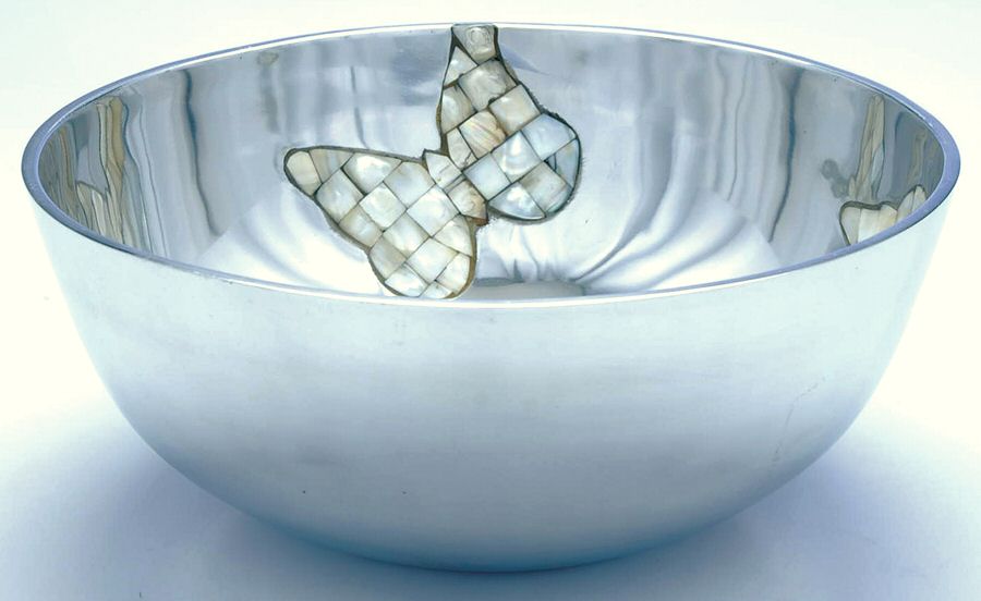 Papillion (Aluminum, Hollowware) 11" Salad Serving Bowl by Towle Silver-1