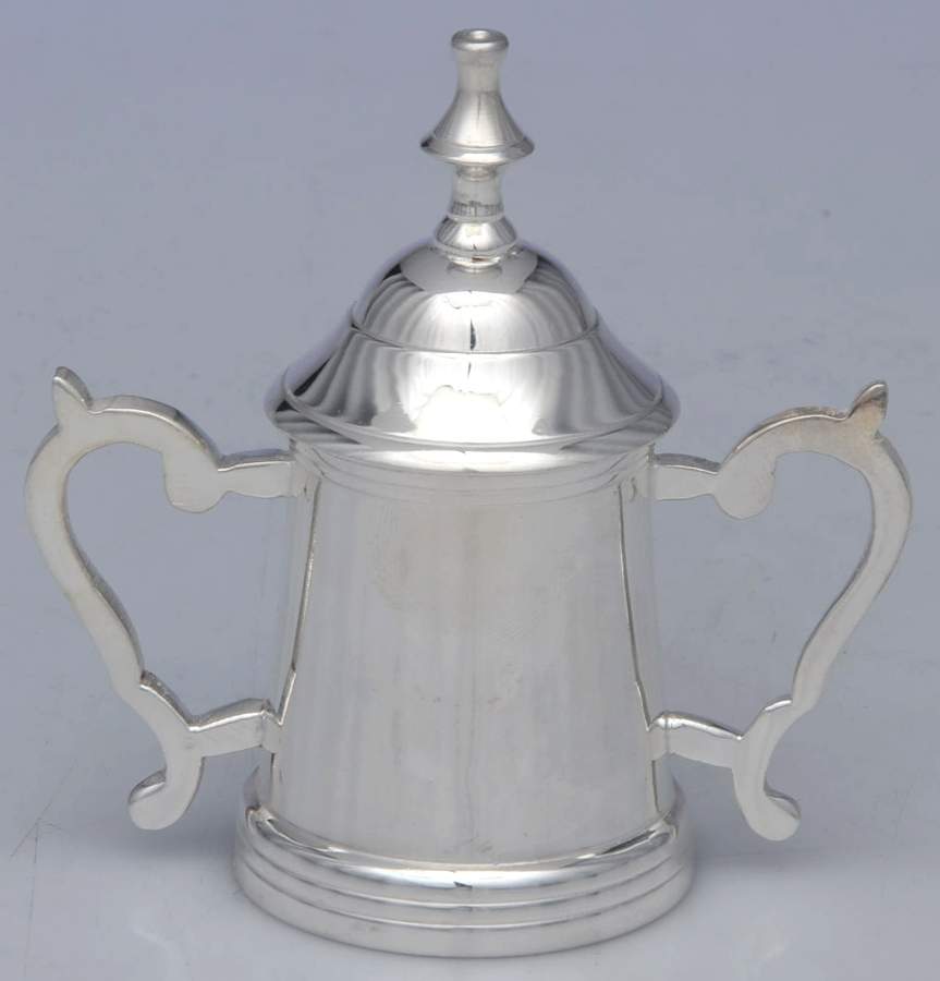 3700 (Silverplate, Hollowware) Miniature Sugar Bowl with Lid by Towle Silver-1