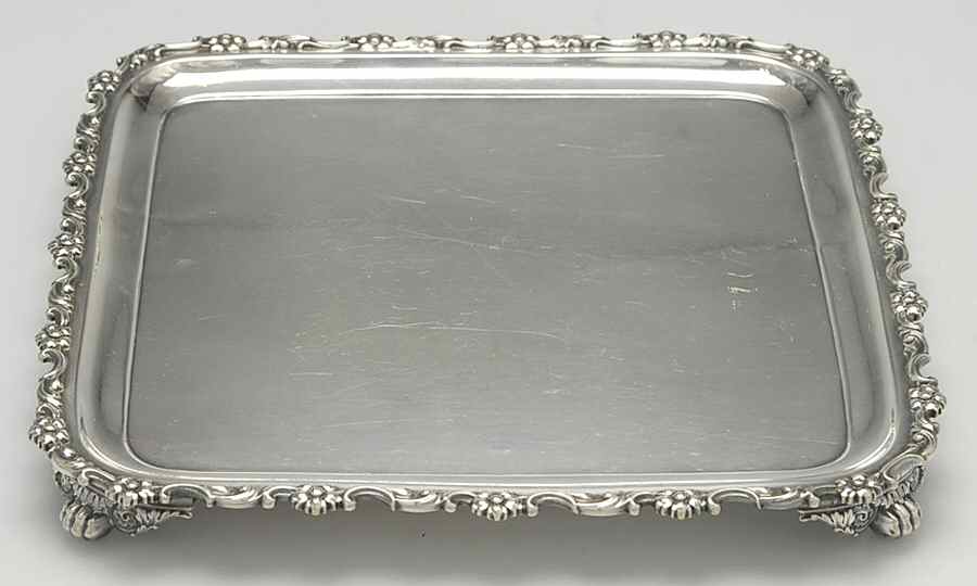 TIS5575 (Silverplate, Hollowware) 10" Square Footed Tray by Tiffany & CO SILVER-1