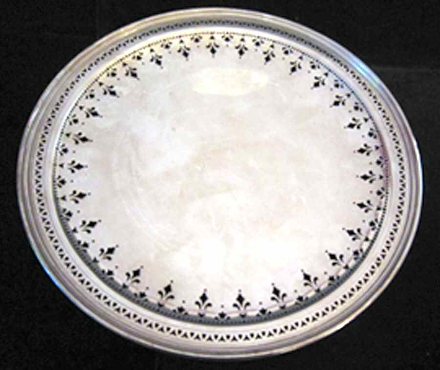 21149k (Sterling, Hollowware) Sterling Footed Cake Plate by Tiffany & CO SILVER-1