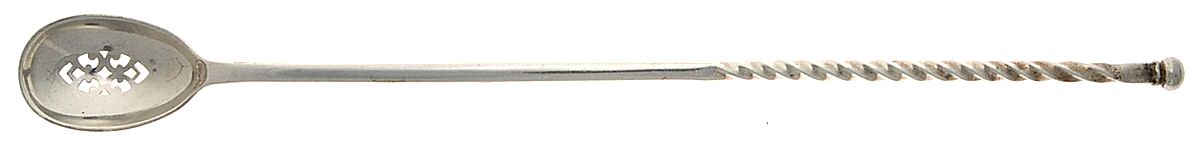 TIS74 (Sterling) Olive Spoon Long Hdl/Pierced Bowl W/Twisted Handle by Tiffany & CO SILVER-1