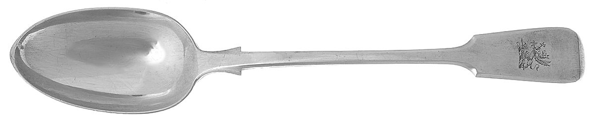 TTW1 (Sterling) Large Solid Dressing Spoon by T Slater, W Slater & Henry Holland-1