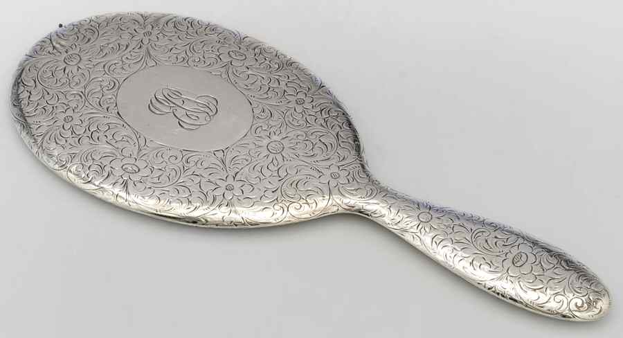 TIS75 (Sterling, Hollowware) Mirror with Handle by Tiffany & CO SILVER-1