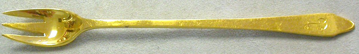 Clinton Gold (Sterling, Gold Vermeil) Oyster Fork by Tiffany & CO SILVER-1