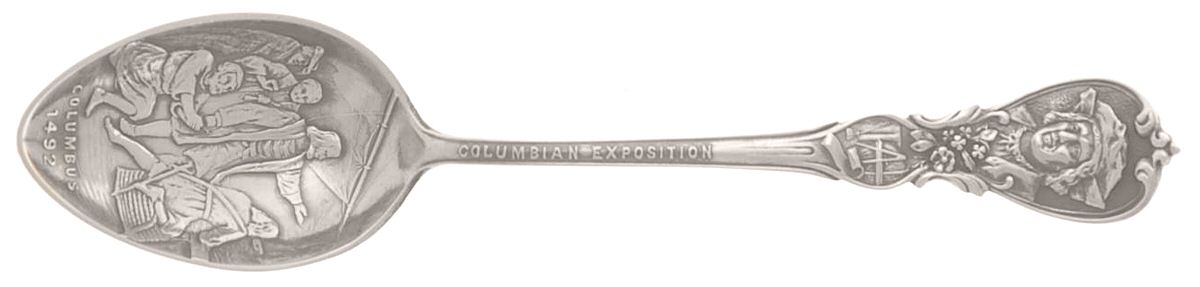 States & Cities Souvenir Spoons(Sterling) Illinois Demitasse Spoon by Tilden Thurber & Co-1