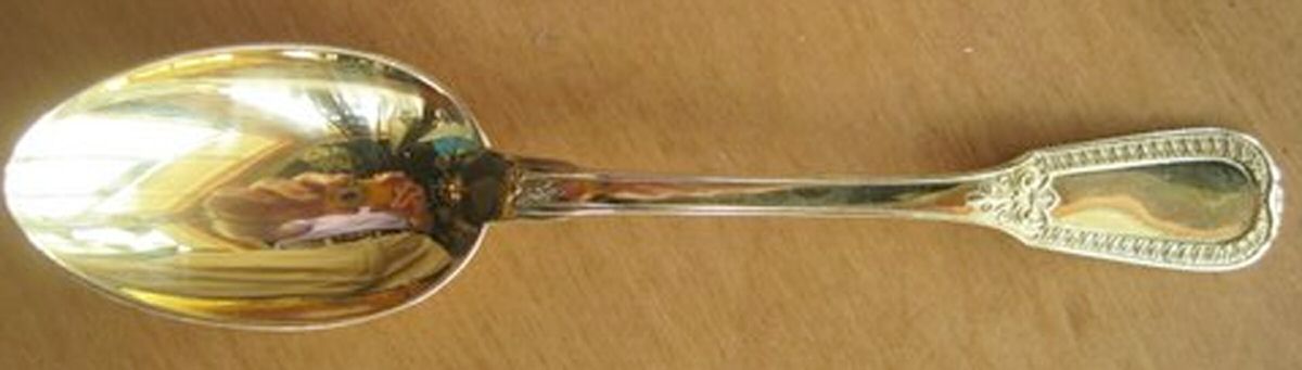 TET2 (Gold Electroplate) Tablespoon (Serving Spoon) by Tetard Freres (France)-1