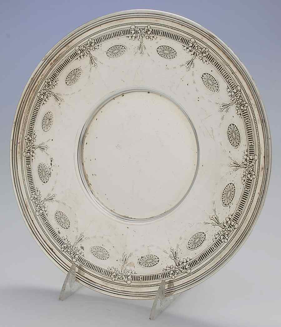 18220 (Sterling, Hollowware) 10" Sandwich Plate by Tiffany & CO SILVER-1