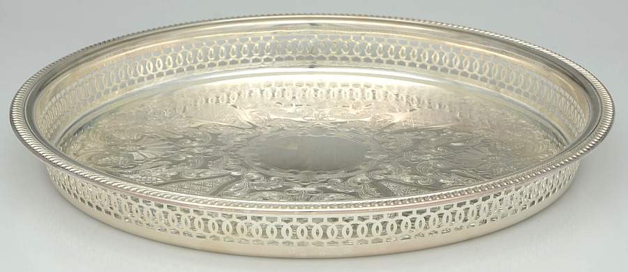 4194 (Silverplate, Hollowware) 15" Gallery Tray by Towle Silver-1