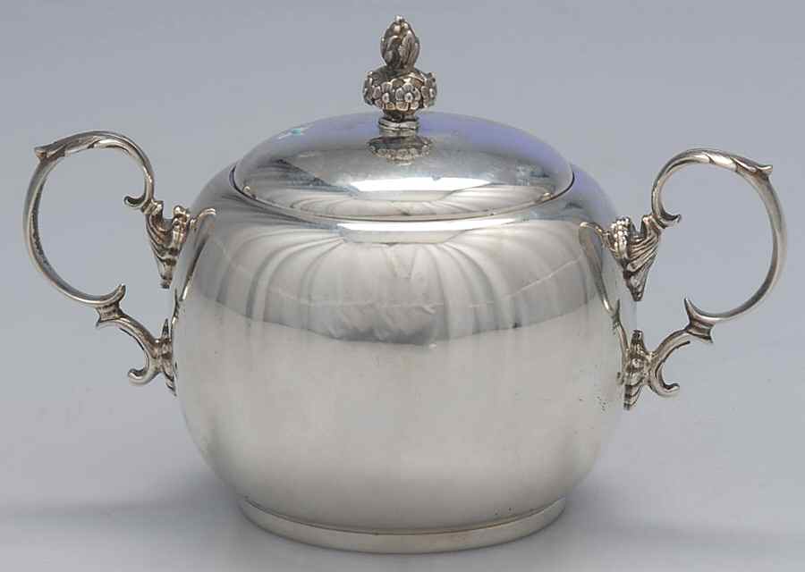 8572 (Sterling, Hollowware) Mini Sugar Bowl & Lid by Tiffany & CO SILVER-1
