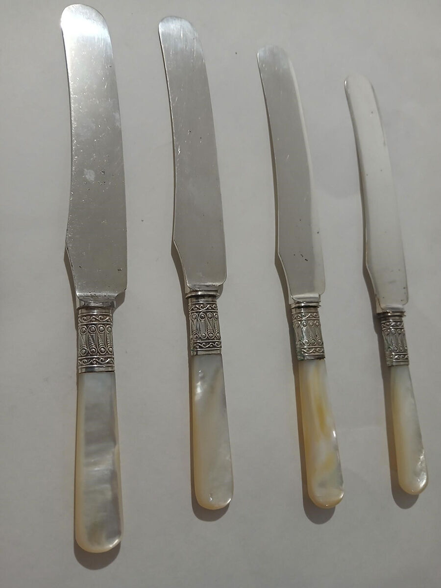 Pearl Handle Flatware 4 (Silverplate) Youth/Tea Knife with Silverplate Blade by Towle Silver-1