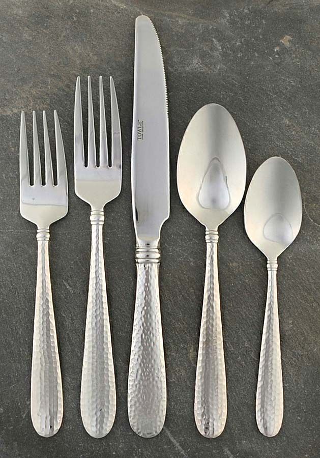 Logan Hammer Ring (Stainless) 5 Piece Place Setting by Towle Silver-1