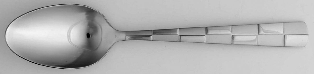 Checkered Frost (Stainless) Place/Oval Soup Spoon by Towle Silver-1