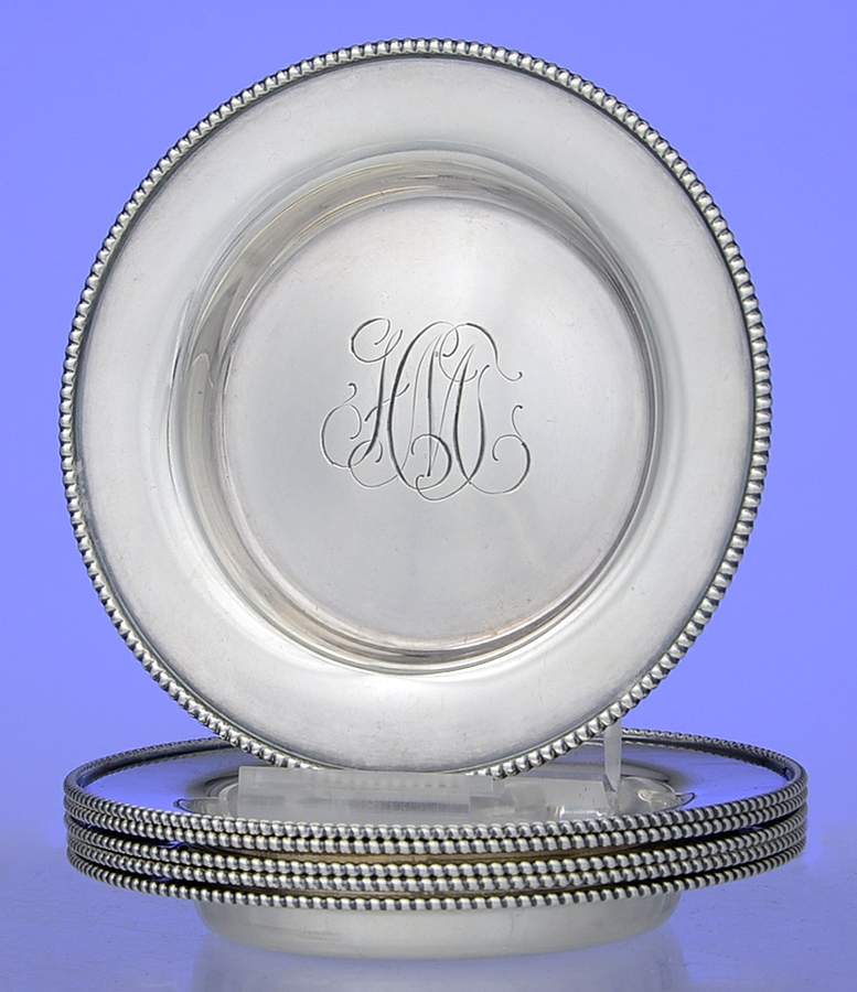 9605 (Sterling, Hollowware) Butter Pat - Set of 6 by Towle Silver-1