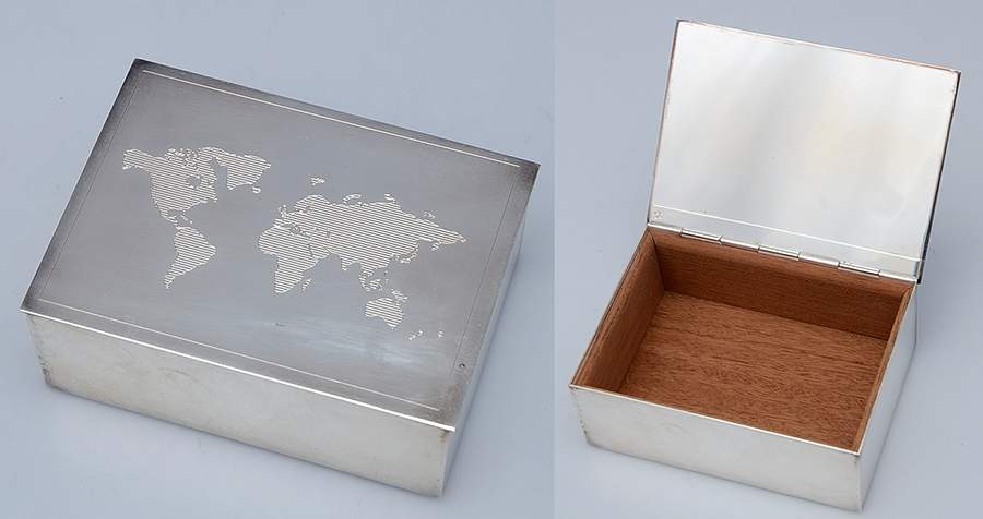 93 (Sterling, Hollowware) Small Humidor & Lid by Tiffany & CO SILVER-1