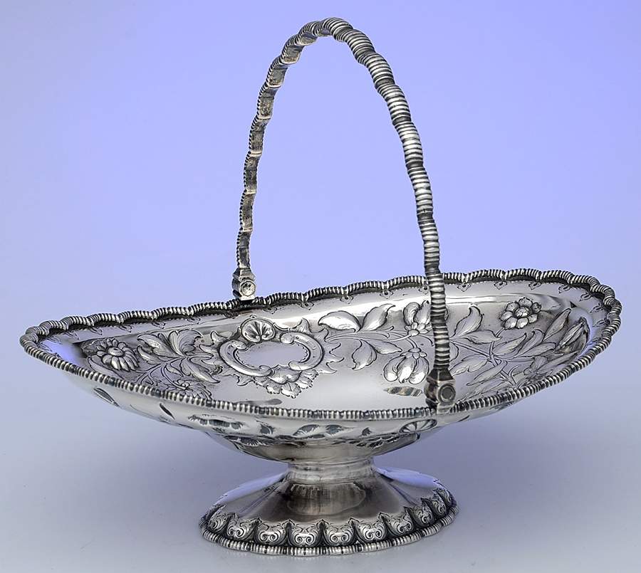 5603 (Sterling, Hollowware) 11" Oval Handled Pedestal Basket by Tiffany & CO SILVER-1
