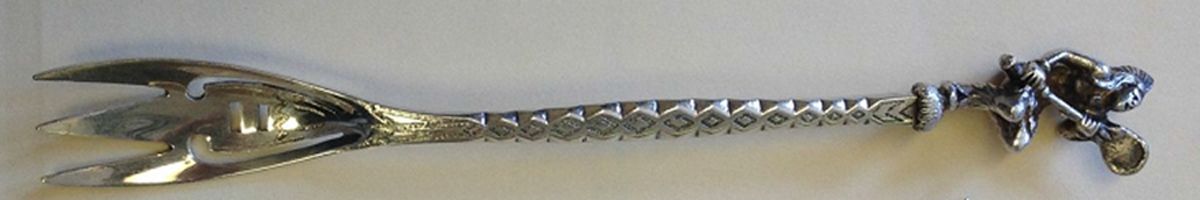 Indian Statuette Series (Sterling) Oyster Fork by Tiffany & CO SILVER-1