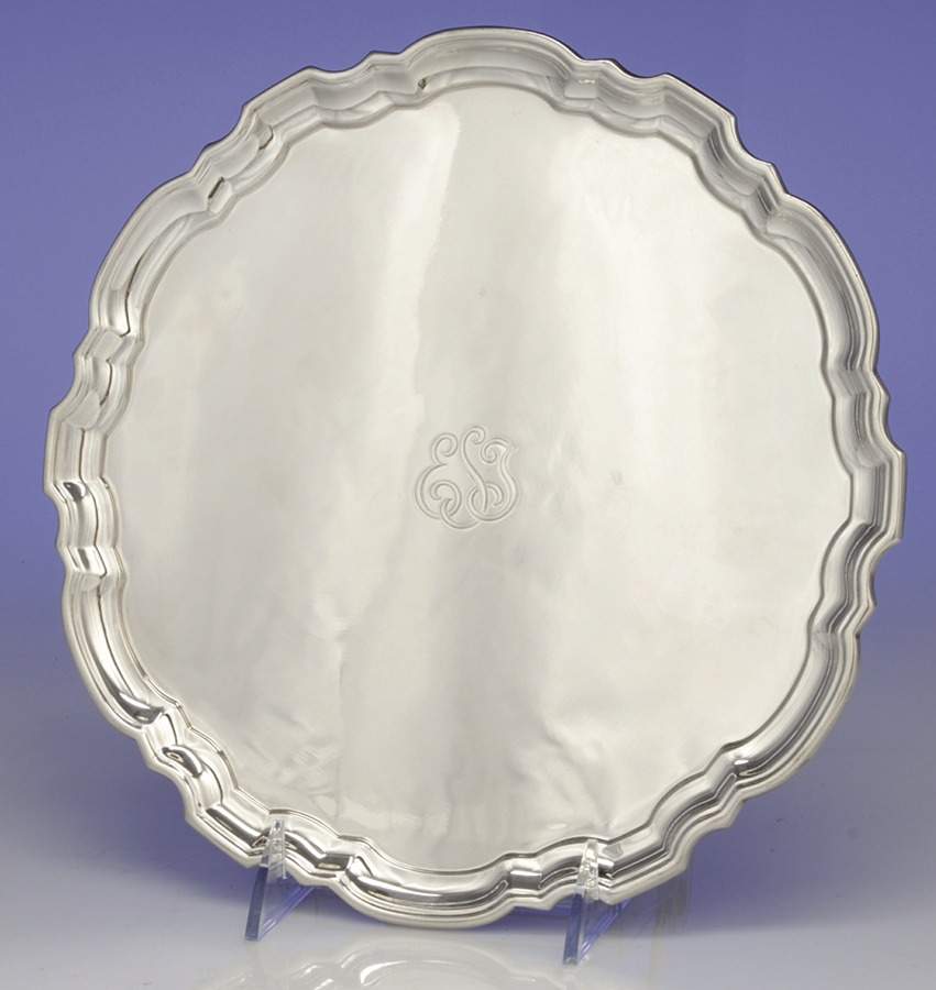 Chippendale (Sterling, Hollowware) 10" Round Tray by Tiffany & CO SILVER-1