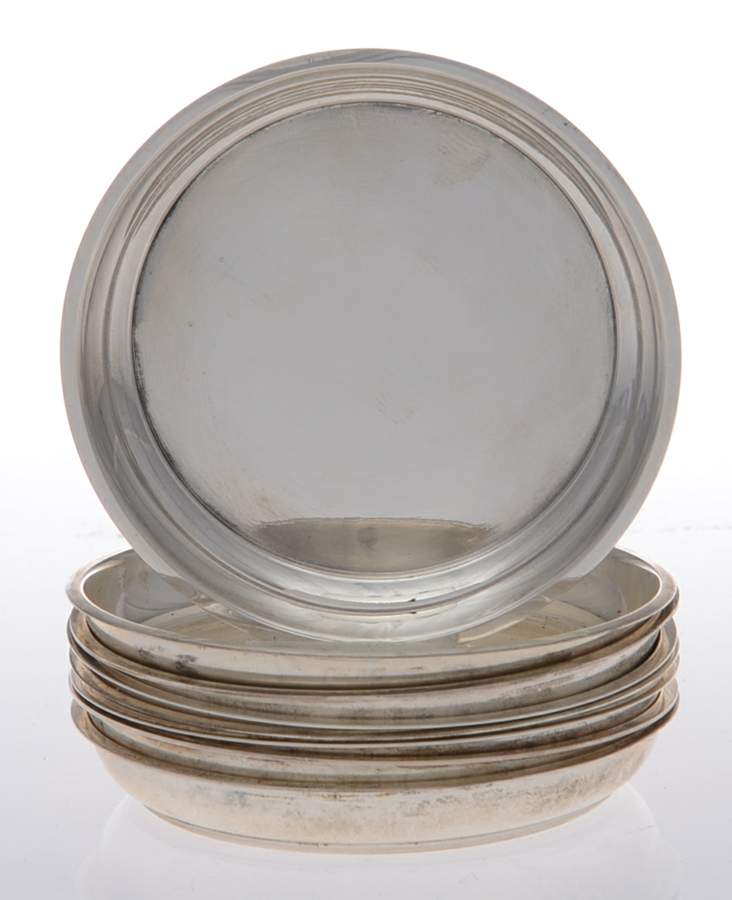 21367 (Sterling, Hollowware) Butter Pat - Set of 8 by Tiffany & CO SILVER-1