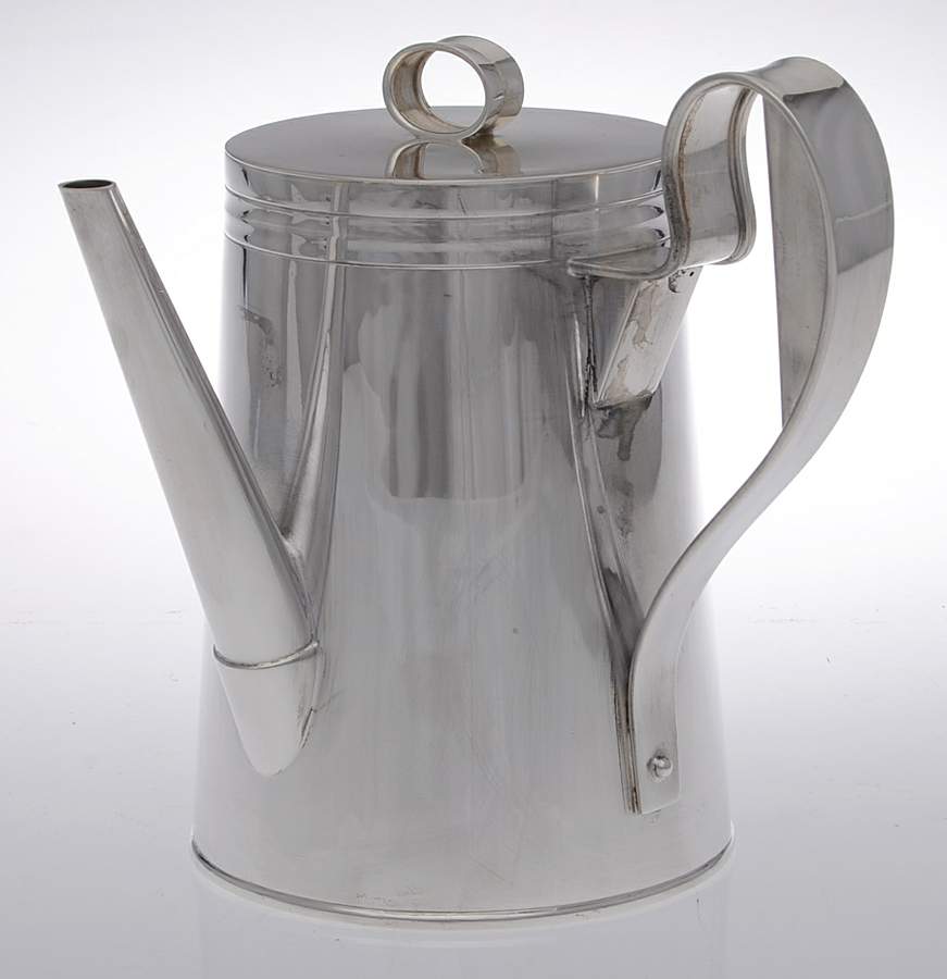 TIS96 (Sterling, Hollowware) Cafe-Au-Lait Pot with Spout at Right Angle by Tiffany & CO SILVER-1