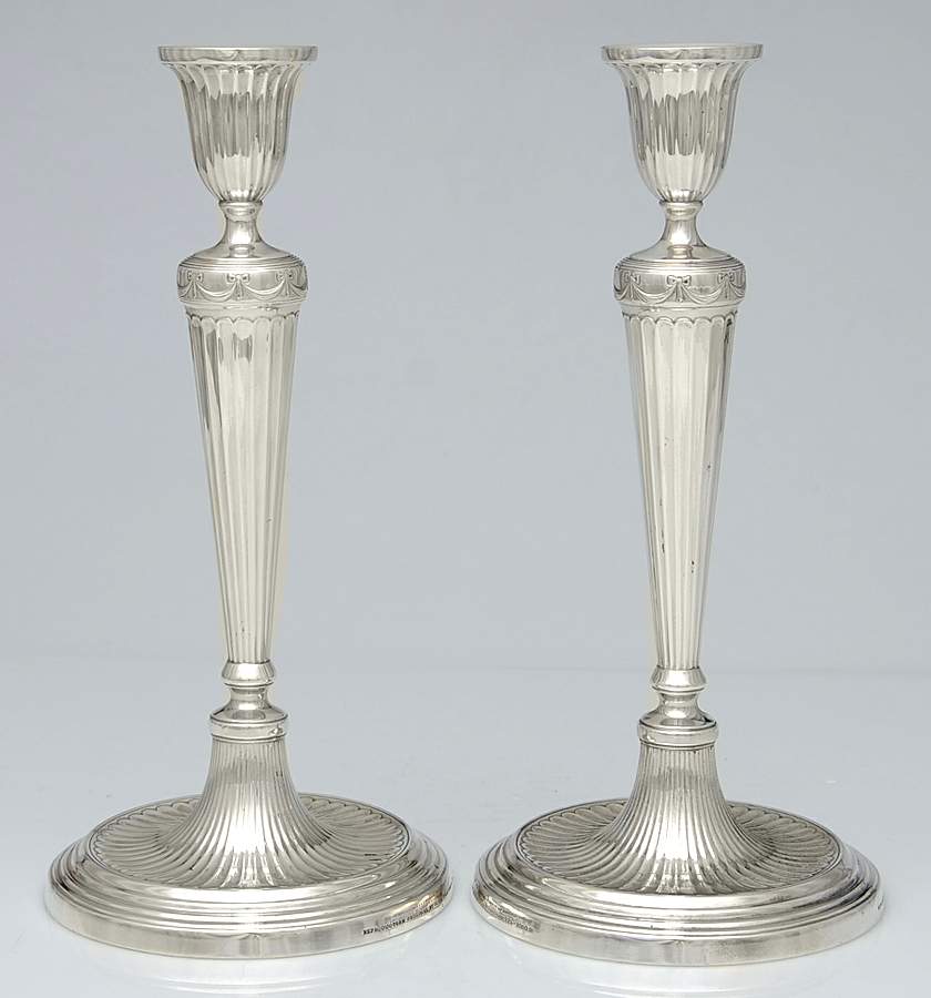 19187 (Sterling, Hollowware) Pair of 11" Candlesticks by Tiffany & CO SILVER-1