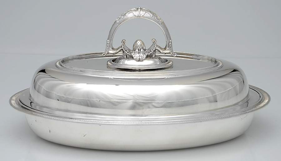 2016-1 (Sterling, Hollowware) (2 Pc) 11" Oval Double Vegetable by Tiffany & CO SILVER-1
