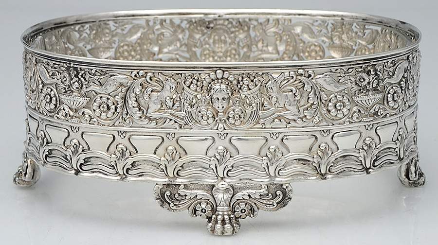 10885 (Sterling, Hollowware) Oval Centerpiece with Glass Insert by Tiffany & CO SILVER-1